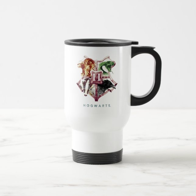 Caneca Térmica Harry Potter | Brasão de HOGWARTS™ Aquarela (Direita)