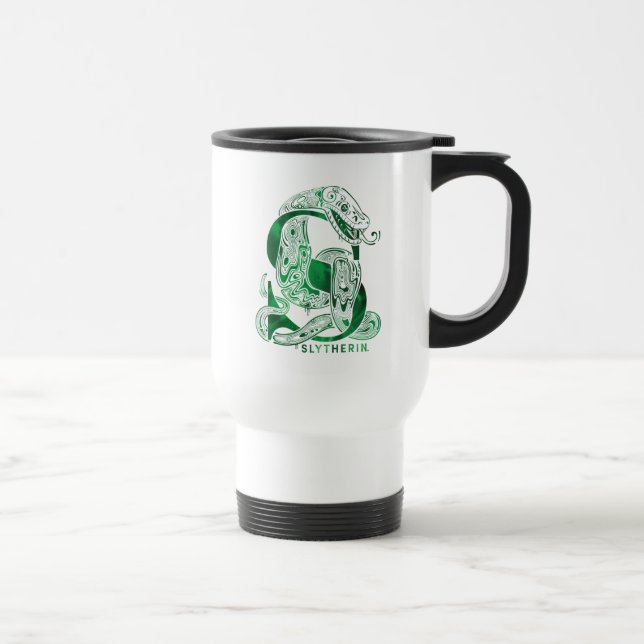 Caneca Térmica Harry Potter | Gráfico Aguamenti SLYTHERIN™ (Direita)