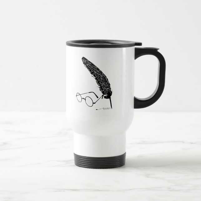 Caneca Térmica Harry Potter | Óculos e Pena (Direita)