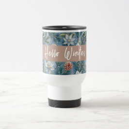 Caneca Térmica Hello Winter Pines & Flowers