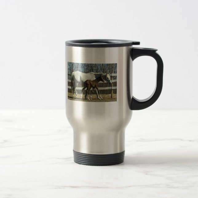 Caneca Térmica Herde o copo Dourado da imagem do bebê da fundação (Direita)