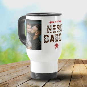 Caneca Térmica Herói Rústico Papai Dia dos Pais 2 Colagem de Foto