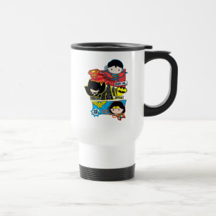 Caneca Térmica Heróis Chibi Prontos Para Ação!
