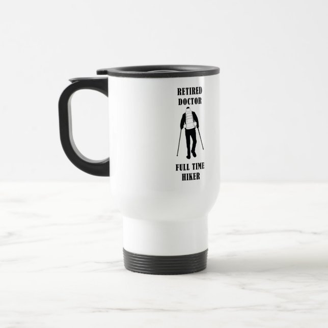 Caneca Térmica Hiker de Tempo de Cheio Médico Aposentado Personal (Esquerda)