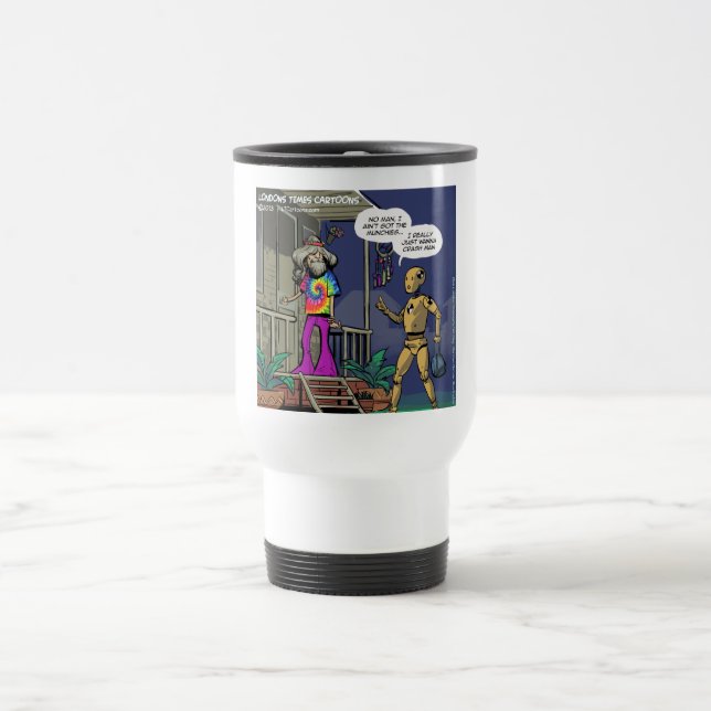 Caneca Térmica Hippie Engraçado de Teste de Colisão (Centro)