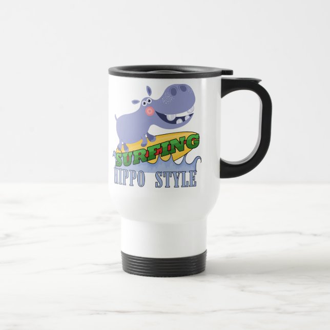 Caneca Térmica Hippopotamus do surfista (Direita)