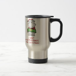 Caneca Térmica Hippopotamus para o Natal - design bonito do