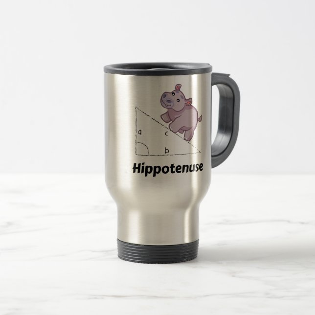 Caneca Térmica Hippotenuse Engraçado Math (Frente Esquerda)