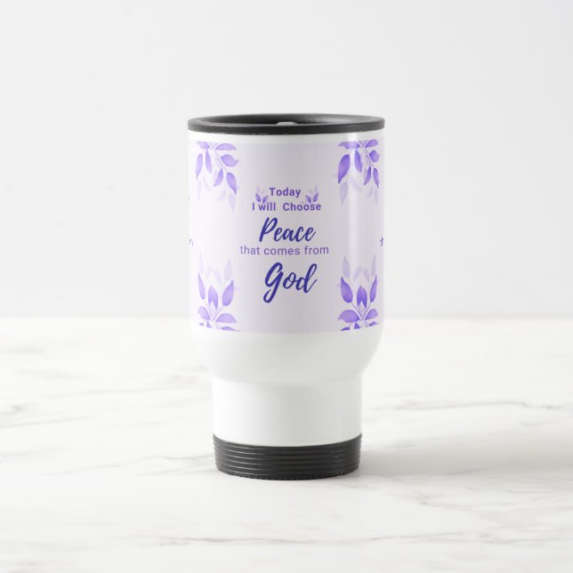 Caneca Térmica Hoje escolherei a paz que vem de Deus (Centro)