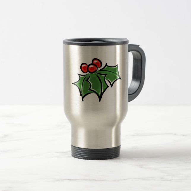 Caneca Térmica Holly Sprig (Frente Esquerda)