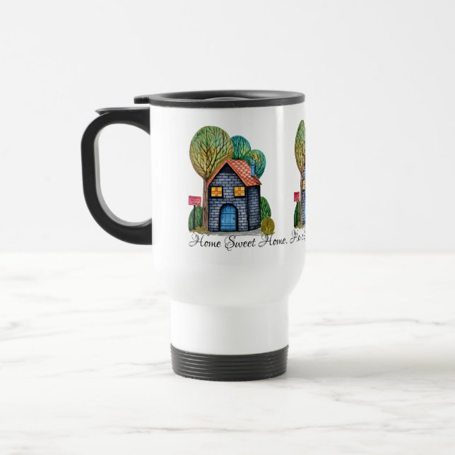 Caneca Térmica Home Art Bonito De Aquarela (Esquerda)