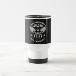 Caneca Térmica Homem Antigo da Motocicleta