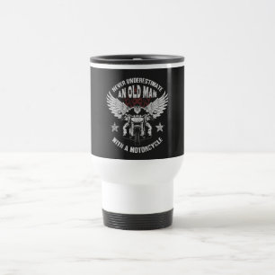 Caneca Térmica Homem Antigo da Motocicleta
