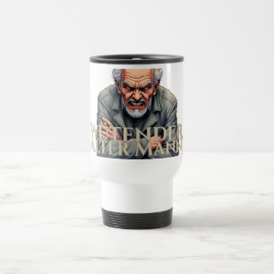 Caneca Térmica Homem Velho Irritado – Ilustração de Desenho Anima