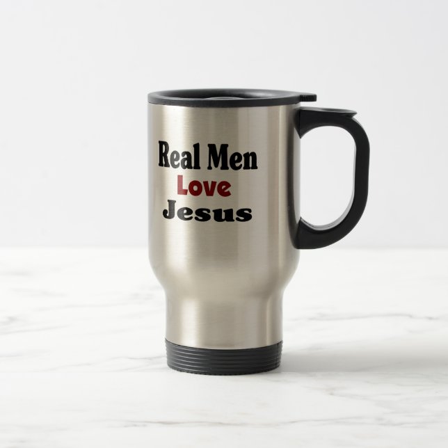 Caneca Térmica Homens Reais Adoram Jesus Mug (Direita)