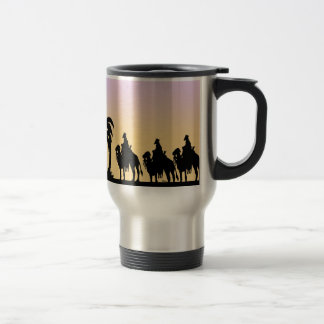 Caneca Térmica Homens sábios da silhueta da natividade no