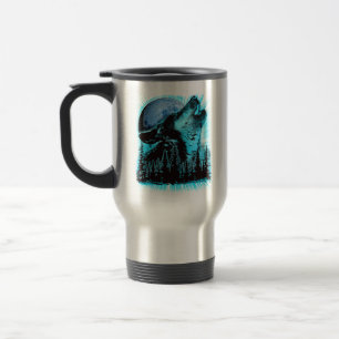 Caneca Térmica Howling Wolf Moon Pine Forest