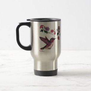 Caneca Térmica Hummingbird e Flores Adoráveis