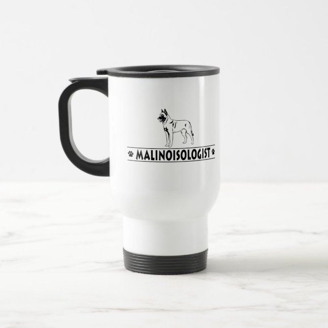 Caneca Térmica Humorável Malinois Belga (Esquerda)