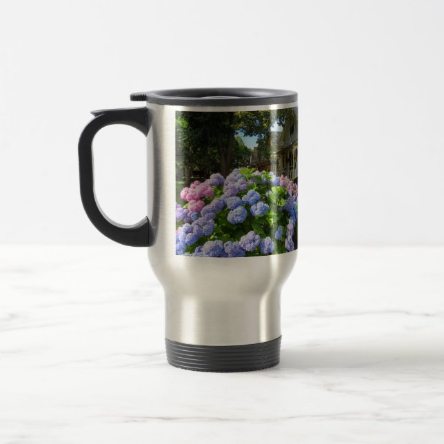Caneca Térmica Hydrangeas Azuis e Rosa - Vineyard de Martha (Esquerda)
