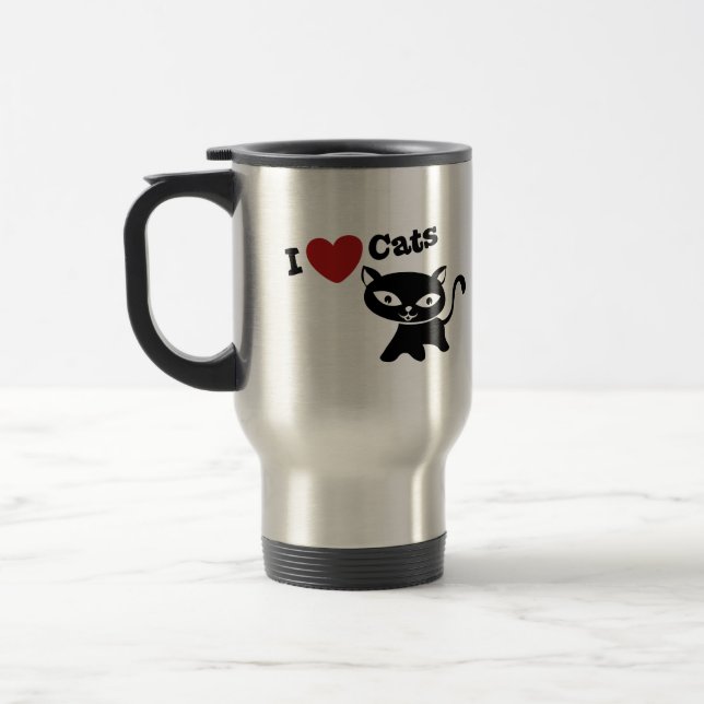 Caneca Térmica I love cats (Esquerda)