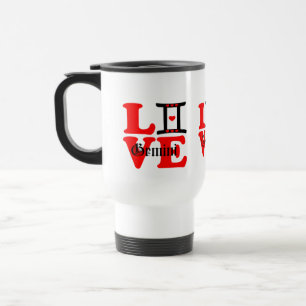 Caneca Térmica ♊¨ 😍 I Love Gemini-Best Zodiac Sign Viagem/Viagem
