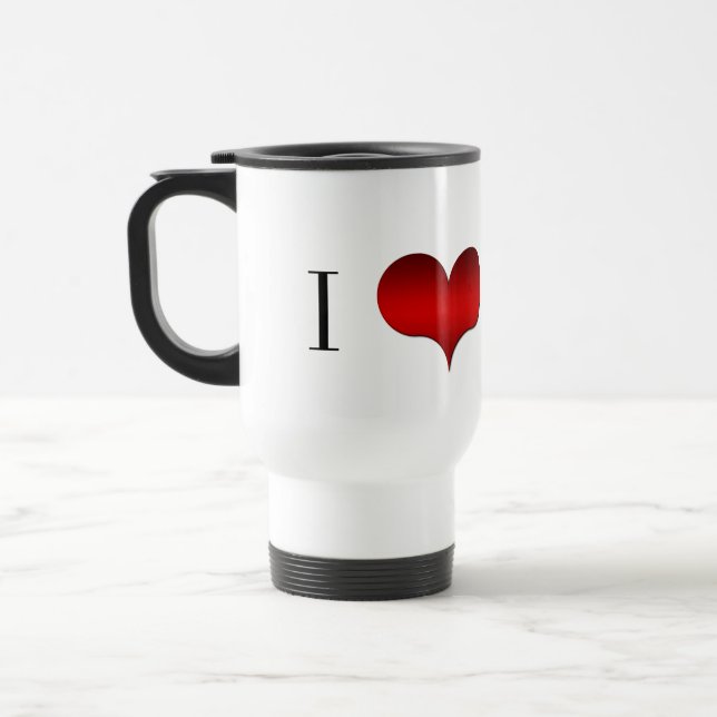 Caneca Térmica I Love (Heart) Nerd (Esquerda)