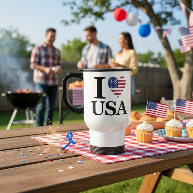 CANECA TÉRMICA "I ❤️ USA" (Criador carregado)