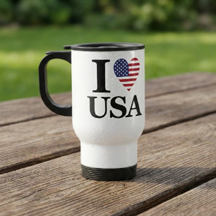 CANECA TÉRMICA "I ❤️ USA"