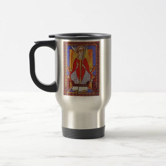Caneca Térmica Ícone medieval de São Gregório Magno (Esquerda)