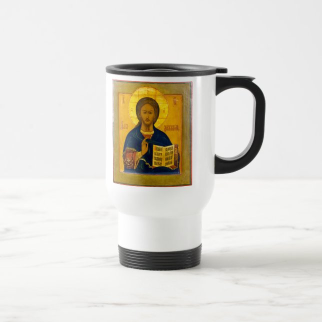 Caneca Térmica Ícone Russo Jesus Cristo (Direita)