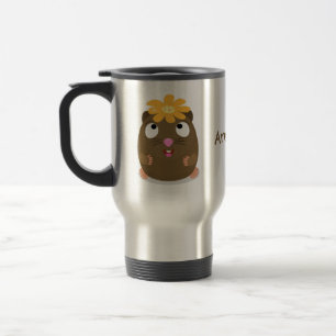 Caneca Térmica Ilustração animada feliz cota-guiné