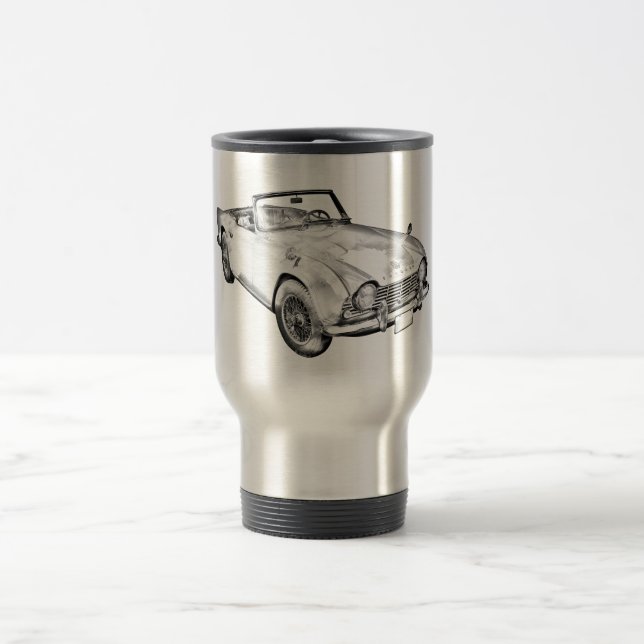 Caneca Térmica Ilustração De Carro Desportivo Triunfo Tr4 (Centro)