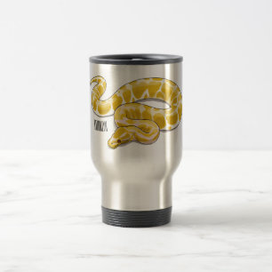 Caneca Térmica Ilustração de cobra de pitão birmanês