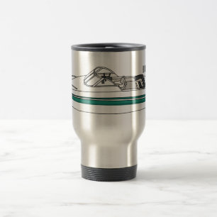 Caneca Térmica Ilustração de desenho animado a motor