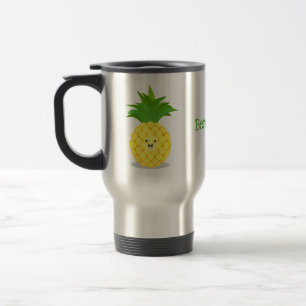 Caneca Térmica Ilustração de desenho animado de abacaxi