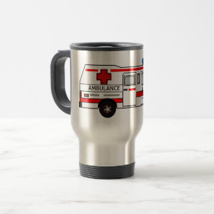 Caneca Térmica Ilustração de desenho animado de Ambulância