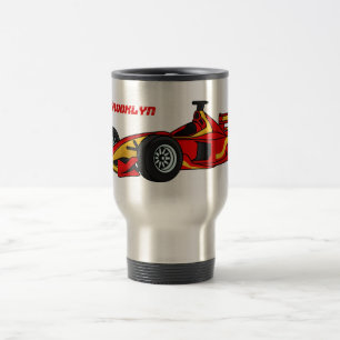 Caneca Térmica Ilustração de desenho animado de carros de alta ve