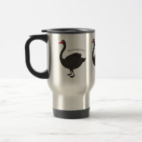 Ilustração de desenho animado de cisne preto