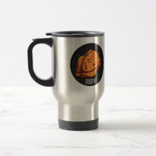 Caneca Térmica Ilustração de desenho animado de frango assado