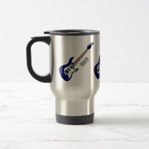 Caneca Térmica Ilustração de desenho animado de guitarra elétrica
