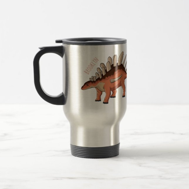 Caneca Térmica Ilustração de desenho animado de Kentrosaurus (Esquerda)