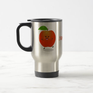 Caneca Térmica Ilustração de desenho animado de maçã dançante