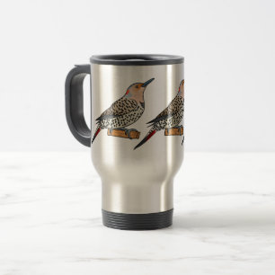 Caneca Térmica ilustração de desenho animado de pássaro que tremu