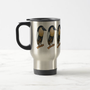 Caneca Térmica Ilustração de desenho animado de pássaros de bico-