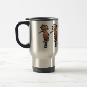 Caneca Térmica Ilustração de desenho animado de pássaros-hópoe-as