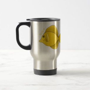 Caneca Térmica Ilustração de desenho animado de peixe dançado ama
