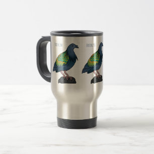 Caneca Térmica Ilustração de desenho animado de pombo-nicobar
