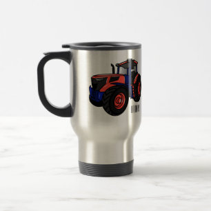 Caneca Térmica Ilustração de desenho animado de trator