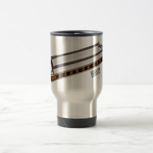 Caneca Térmica Ilustração de desenho da Harmonica